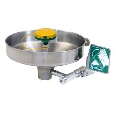 Haws 7360B-7460B Wall Mounted Stainless Bowl Eye/Face Wash with Axion MSR Eye/Face Wash Head