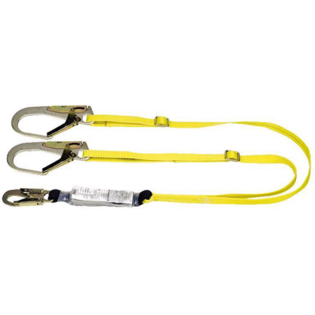 MSA Shock-Absorbing Lanyard Dual Leg, Polyester 